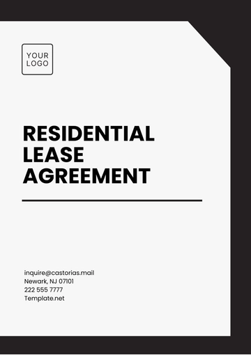 Free Residential Lease Agreement Template to Edit Online
