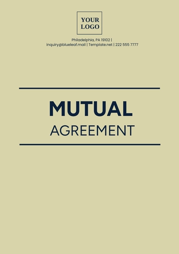 Free Mutual Agreement Template to Edit Online