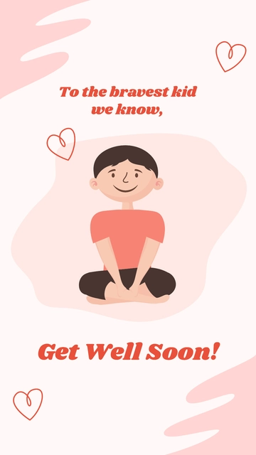 Free Get Well Soon Card For Kids to Edit Online