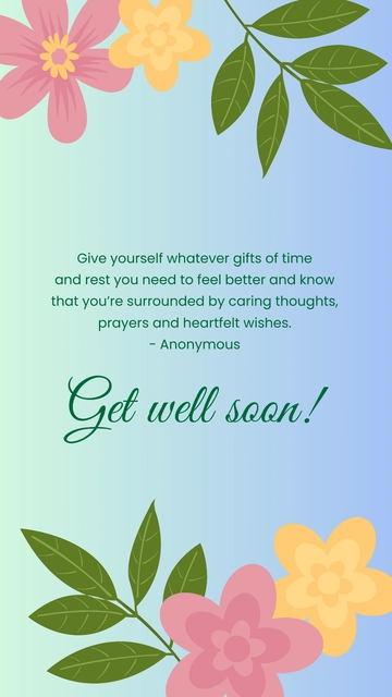 Free Get Well Soon Quote to Edit Online
