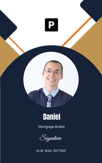 Free Mortgage Broker ID Card Template to Edit Online