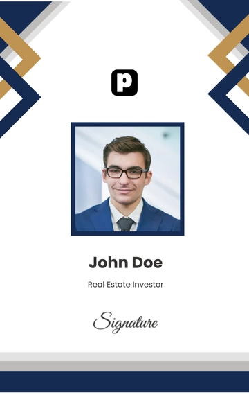 Free Real Estate Investor ID Card Template to Edit Online