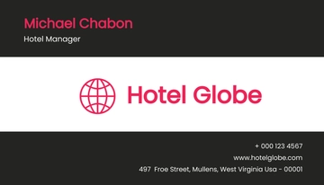 Free Modern Hotel Business Card Template to Edit Online