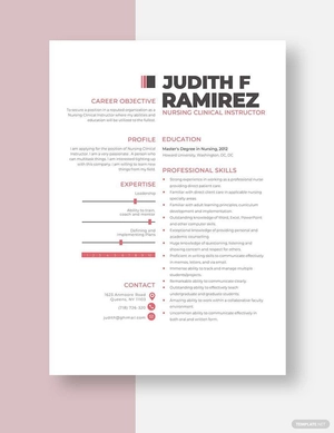 Nursing Clinical Instructor Resume