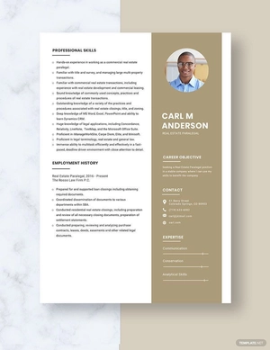 Real Estate Paralegal Resume