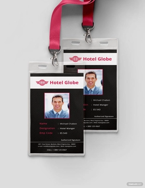 Modern Hotel ID Card Template
