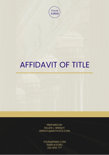 Free Montana Affidavit of Title Template to Edit Online