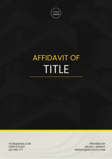 Free Wisconsin Affidavit of Title Template to Edit Online