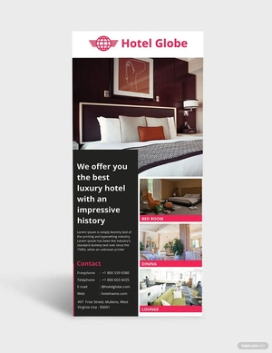 Modern Hotel Rack Card Template
