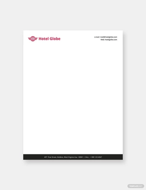 Modern Hotel Letterhead Template