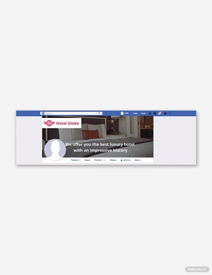 Modern Hotel Facebook Cover Page Template