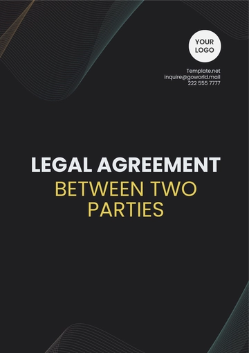 Free Legal Agreement Between Two Parties Template to Edit Online