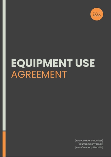 Free Equipment Use Agreement Template to Edit Online