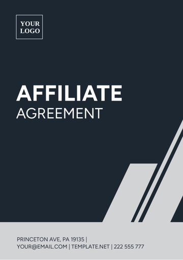 Free Affiliate Agreement Template to Edit Online