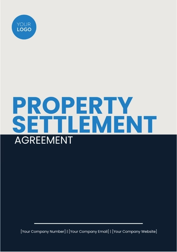 Free Property Settlement Agreement Template to Edit Online