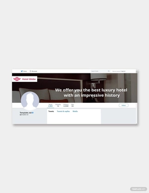 Modern Hotel Twitter Cover Template