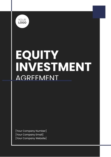 Free Equity Investment Agreement Template to Edit Online