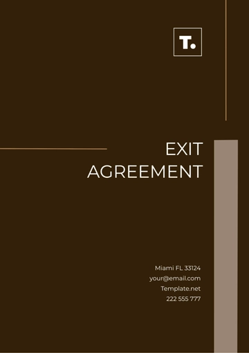 Free Exit Agreement Template to Edit Online