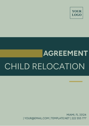 Free Child Relocation Agreement Template to Edit Online