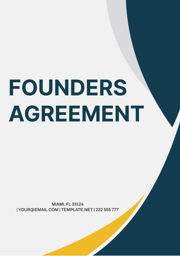 Free Founders Agreement Template to Edit Online