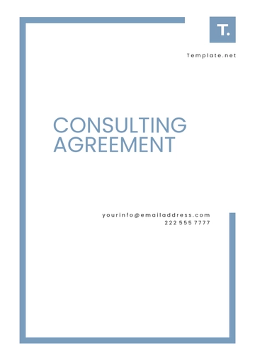 Free Consulting Agreement Template to Edit Online