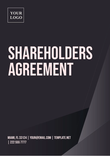 Free Shareholders Agreement Template to Edit Online