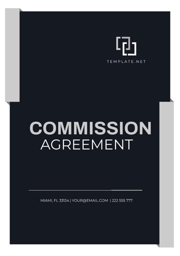 Free Commission Agreement Template to Edit Online