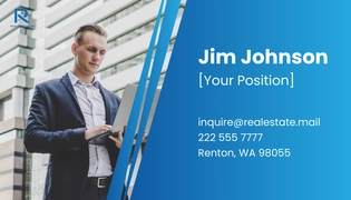 Free Real Estate Agent Business Card Template to Edit Online