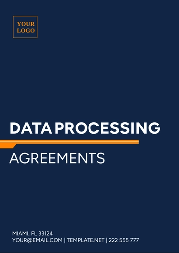 Free Data Processing Agreement Template to Edit Online