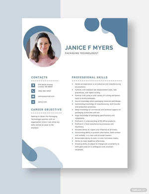 Packaging Technologist Resume