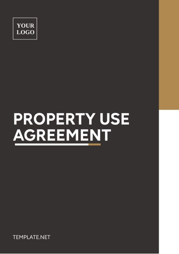 Free Property Use Agreement Template to Edit Online