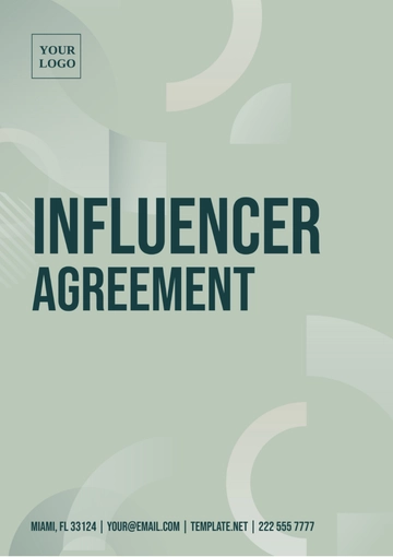 Free Influencer Agreement Template to Edit Online | Template.net