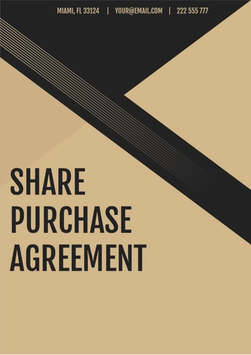 Free Share Purchase Agreement Template to Edit Online