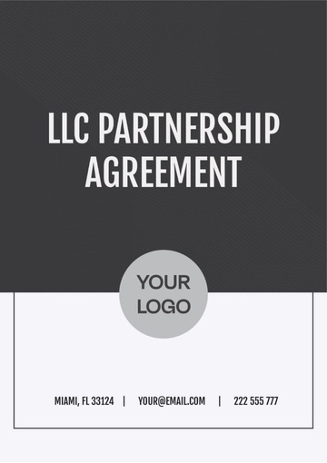 Free LLC Partnership Agreement Template to Edit Online