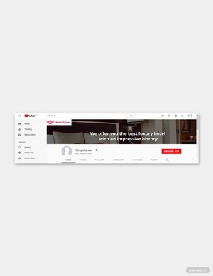 Modern Hotel YouTube Cover Template