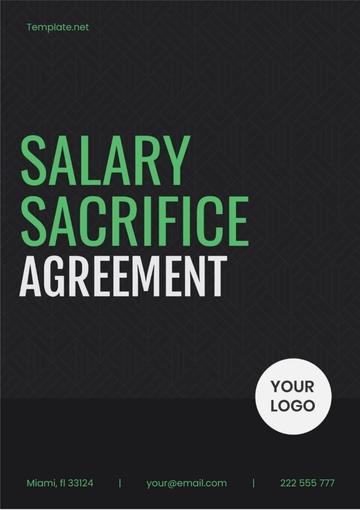Free Salary Sacrifice Agreement Template to Edit Online