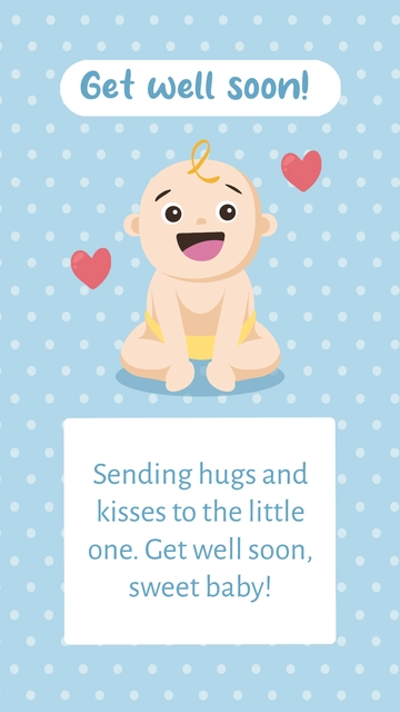 Free Get Well Soon Baby Quote Template to Edit Online