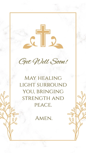 Free Get Well Soon Prayer Quote Template to Edit Online
