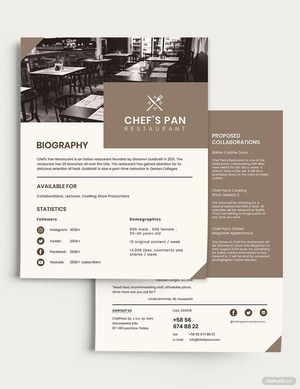 Restaurant Media Kit Template