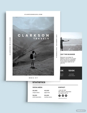 Travel Influencer Media Kit Template