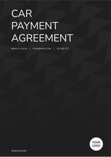 Free Car Payment Agreement Template to Edit Online