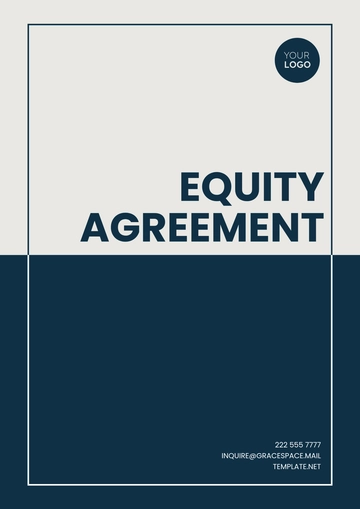 Free Equity Agreement Template to Edit Online