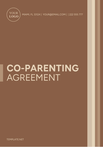 Free Co Parent Agreement Template to Edit Online