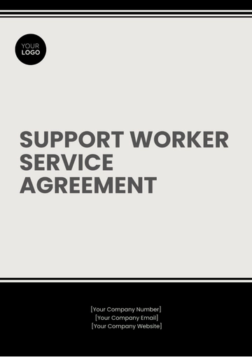 Free Support Worker Service Agreement Template to Edit Online