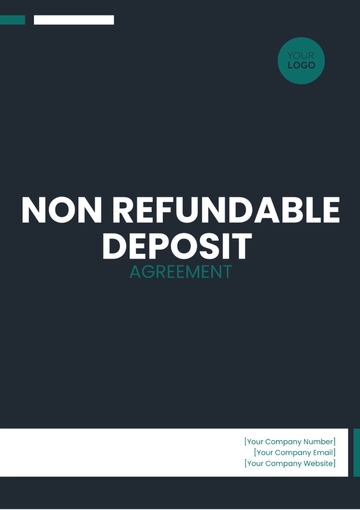 Free Non Refundable Deposit Agreement Template to Edit Online