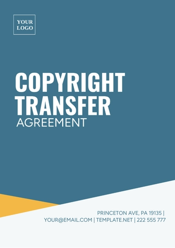 Free Copyright Transfer Agreement Template to Edit Online