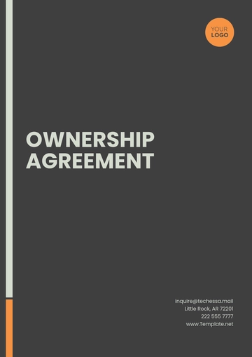 Free Simple Ownership Agreement Template to Edit Online