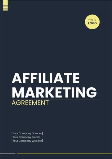 Free Affiliate Marketing Agreement Template to Edit Online