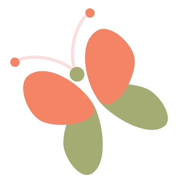 Free Green and Orange Butterfly Clipart to Edit Online