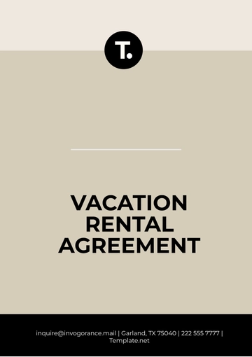 Free Vacation Rental Agreement Template to Edit Online